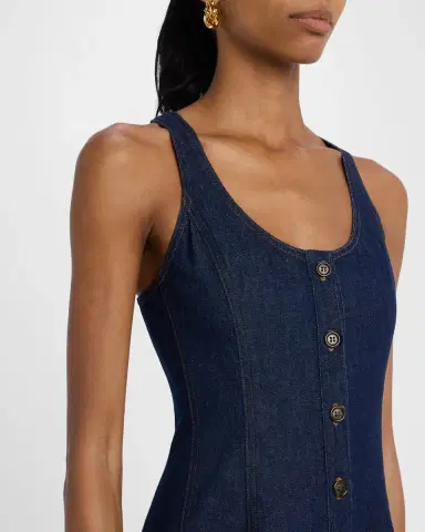 Good Work by Argent x Citizens of Humanity Farrow Sleeveless Cotton Denim Midi Dress | Thumbnail 4 Good Work by Argent x Citizens of Humanity Farrow Sleeveless Cotton Denim Midi Dress | Thumbnail 4