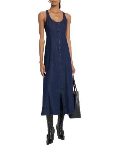 Good Work by Argent x Citizens of Humanity Farrow Sleeveless Cotton Denim Midi Dress | Thumbnail 1 Good Work by Argent x Citizens of Humanity Farrow Sleeveless Cotton Denim Midi Dress | Thumbnail 1