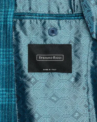 Stefano Ricci Men's Wool, Cashmere and Silk Plaid Single-Breasted Sport Coat | Thumbnail 6 Stefano Ricci Men's Wool, Cashmere and Silk Plaid Single-Breasted Sport Coat | Thumbnail 6