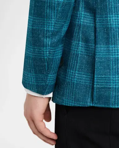Stefano Ricci Men's Wool, Cashmere and Silk Plaid Single-Breasted Sport Coat | Thumbnail 8 Stefano Ricci Men's Wool, Cashmere and Silk Plaid Single-Breasted Sport Coat | Thumbnail 8
