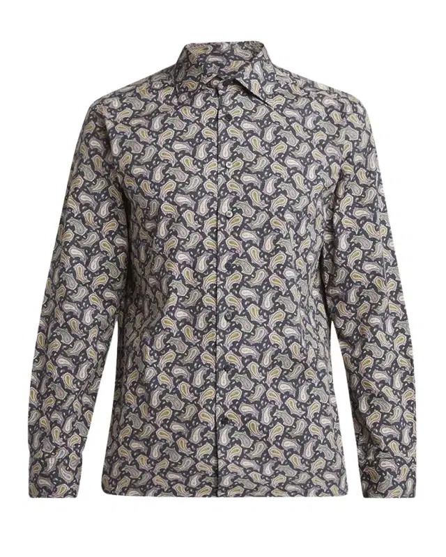 Men 's Paisley Stretch Sport Shirt Men 's Paisley Stretch Sport Shirt