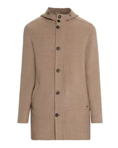 Stefano Ricci Men 's Double-Face Wool Hooded Jacket | Thumbnail 1 Stefano Ricci Men 's Double-Face Wool Hooded Jacket | Thumbnail 1