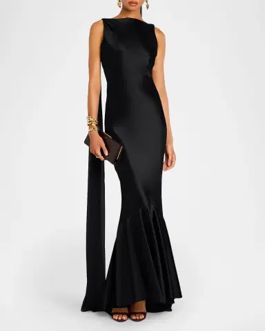Retrofête Julia Open-Back Mermaid Gown | Thumbnail 2 Retrofête Julia Open-Back Mermaid Gown | Thumbnail 2