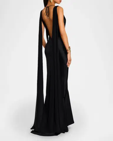 Retrofête Julia Open-Back Mermaid Gown | Thumbnail 3 Retrofête Julia Open-Back Mermaid Gown | Thumbnail 3