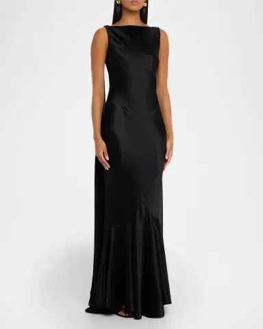 Retrofête Julia Open-Back Mermaid Gown | Thumbnail 4 Retrofête Julia Open-Back Mermaid Gown | Thumbnail 4