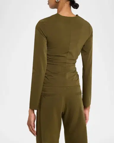 Wynn Hamlyn Ruched Zip-Front Top | Thumbnail 3 Wynn Hamlyn Ruched Zip-Front Top | Thumbnail 3