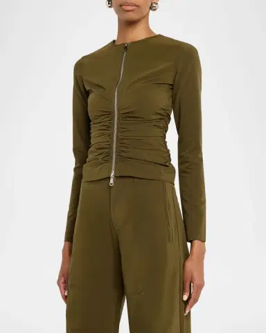Wynn Hamlyn Ruched Zip-Front Top | Thumbnail 4 Wynn Hamlyn Ruched Zip-Front Top | Thumbnail 4