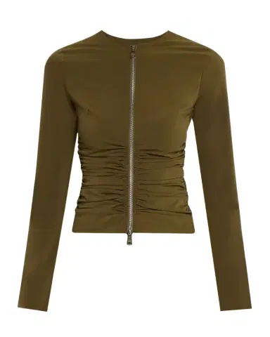 Wynn Hamlyn Ruched Zip-Front Top | Thumbnail 1 Wynn Hamlyn Ruched Zip-Front Top | Thumbnail 1