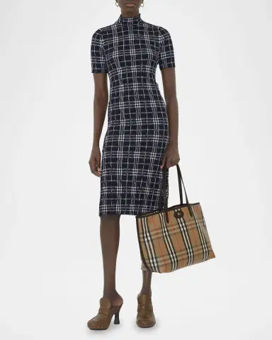 Burberry Highlands Large Check Tote Bag | Thumbnail 2 Burberry Highlands Large Check Tote Bag | Thumbnail 2