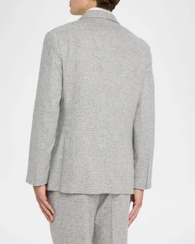 Brunello Cucinelli Men's Plaid Donegal Effect Two-Piece Suit | Thumbnail 5 Brunello Cucinelli Men's Plaid Donegal Effect Two-Piece Suit | Thumbnail 5