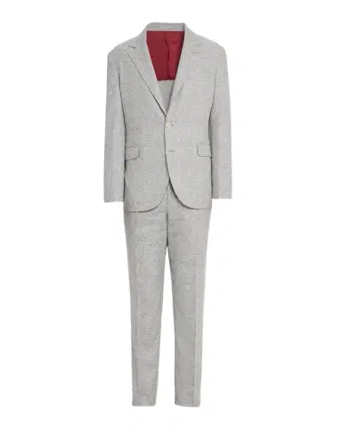 Brunello Cucinelli Men's Plaid Donegal Effect Two-Piece Suit | Thumbnail 1 Brunello Cucinelli Men's Plaid Donegal Effect Two-Piece Suit | Thumbnail 1