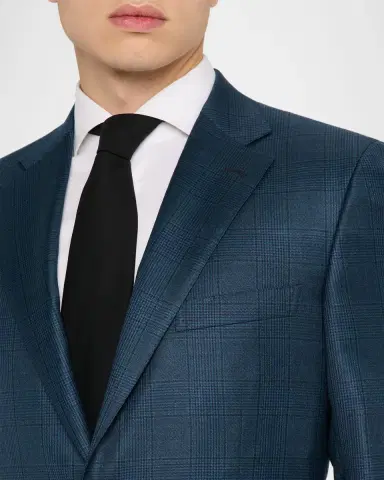 Brioni Men's Wool Tonal Prince of Wales Sport Coat | Thumbnail 4 Brioni Men's Wool Tonal Prince of Wales Sport Coat | Thumbnail 4