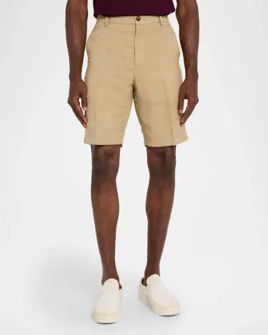 Canali Men 's Linen and Silk Flat-Front Bermuda Shorts | Thumbnail 3 Canali Men 's Linen and Silk Flat-Front Bermuda Shorts | Thumbnail 3
