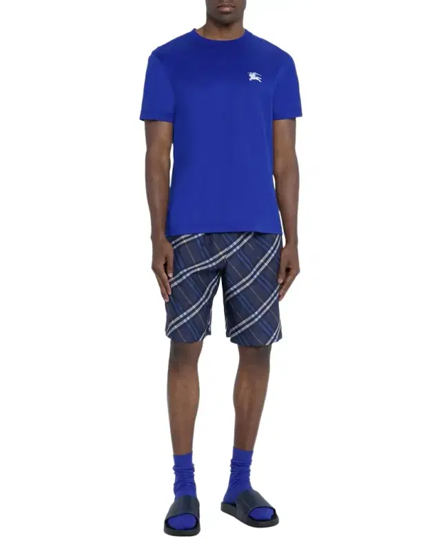 Men 's Casual Silk Check Shorts Men 's Casual Silk Check Shorts