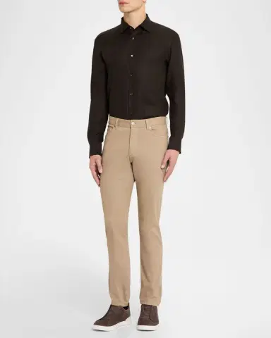 ZEGNA Men's Oasi Lino Classic Fit Button-Down Shirt | Thumbnail 2 ZEGNA Men's Oasi Lino Classic Fit Button-Down Shirt | Thumbnail 2