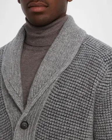 ZEGNA Men's Jacquard Knit Cardigan | Thumbnail 5 ZEGNA Men's Jacquard Knit Cardigan | Thumbnail 5