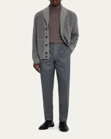 ZEGNA Men's Jacquard Knit Cardigan | Thumbnail 7 ZEGNA Men's Jacquard Knit Cardigan | Thumbnail 7