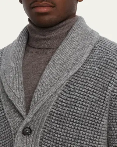 ZEGNA Men's Jacquard Knit Cardigan | Thumbnail 10 ZEGNA Men's Jacquard Knit Cardigan | Thumbnail 10