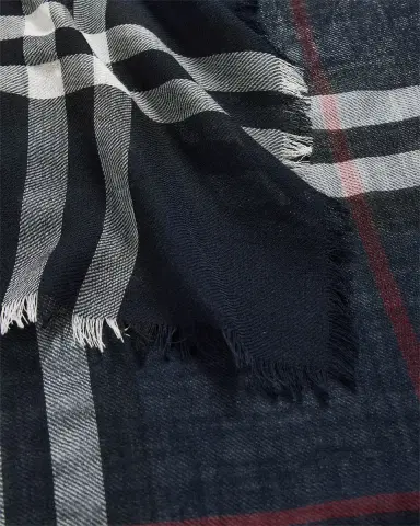 Burberry Men's Wool Large Check Scarf | Thumbnail 3 Burberry Men's Wool Large Check Scarf | Thumbnail 3
