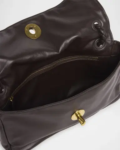 Bottega Veneta Knot Flap Leather Shoulder Bag | Thumbnail 3 Bottega Veneta Knot Flap Leather Shoulder Bag | Thumbnail 3