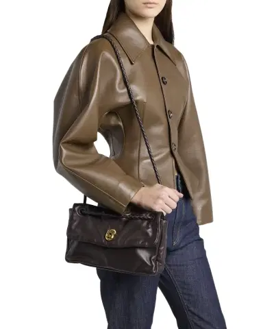 Bottega Veneta Knot Flap Leather Shoulder Bag | Thumbnail 1 Bottega Veneta Knot Flap Leather Shoulder Bag | Thumbnail 1