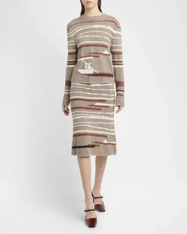 Bottega Veneta Graphic Intarsia Knit Sweater | Thumbnail 2 Bottega Veneta Graphic Intarsia Knit Sweater | Thumbnail 2