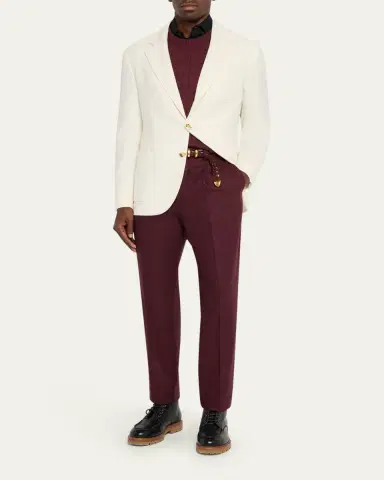 Brunello Cucinelli Men's Cavallery Twill Sport Jacket | Thumbnail 2 Brunello Cucinelli Men's Cavallery Twill Sport Jacket | Thumbnail 2