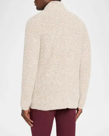 Brunello Cucinelli Men 's Wool, Silk, and Cashmere Double-Breasted Cardigan | Thumbnail 3 Brunello Cucinelli Men 's Wool, Silk, and Cashmere Double-Breasted Cardigan | Thumbnail 3