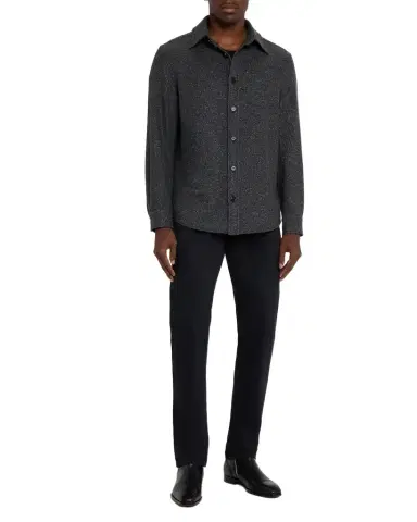 ZEGNA Men 's Cashmere and Silk Donegal Overshirt | Thumbnail 1 ZEGNA Men 's Cashmere and Silk Donegal Overshirt | Thumbnail 1