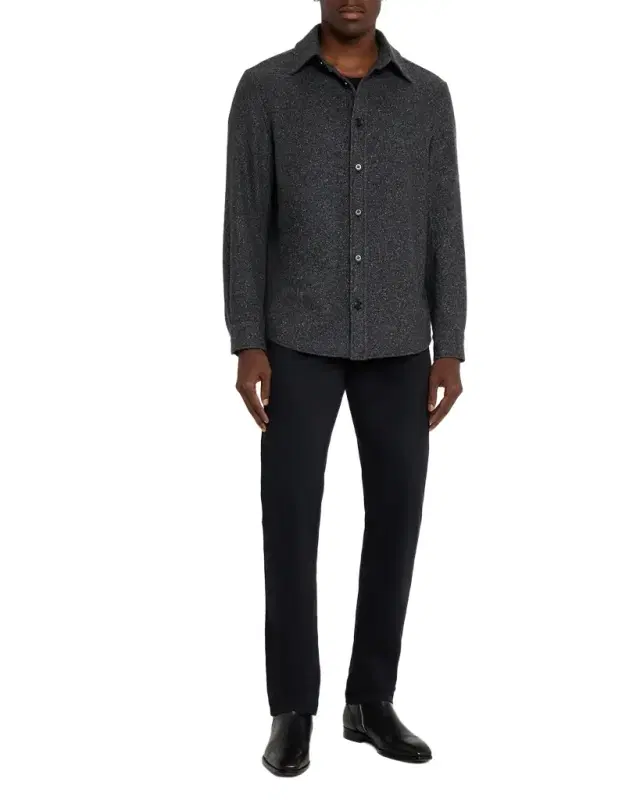 Men 's Cashmere and Silk Donegal Overshirt Men 's Cashmere and Silk Donegal Overshirt
