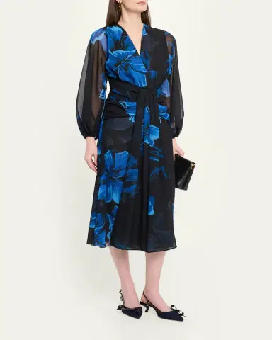 Chiara Boni La Petite Robe Floral-Print Georgette Midi Dress | Thumbnail 2 Chiara Boni La Petite Robe Floral-Print Georgette Midi Dress | Thumbnail 2