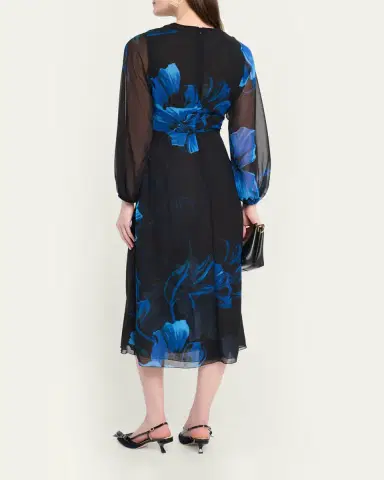 Chiara Boni La Petite Robe Floral-Print Georgette Midi Dress | Thumbnail 3 Chiara Boni La Petite Robe Floral-Print Georgette Midi Dress | Thumbnail 3