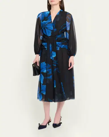 Chiara Boni La Petite Robe Floral-Print Georgette Midi Dress | Thumbnail 4 Chiara Boni La Petite Robe Floral-Print Georgette Midi Dress | Thumbnail 4