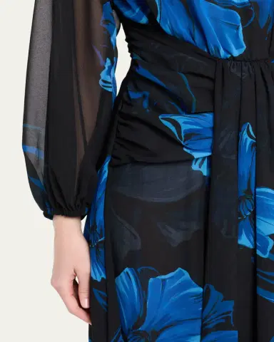 Chiara Boni La Petite Robe Floral-Print Georgette Midi Dress | Thumbnail 5 Chiara Boni La Petite Robe Floral-Print Georgette Midi Dress | Thumbnail 5