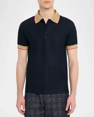 Burberry Men's Cotton Logo-Collar Polo Shirt | Thumbnail 3 Burberry Men's Cotton Logo-Collar Polo Shirt | Thumbnail 3
