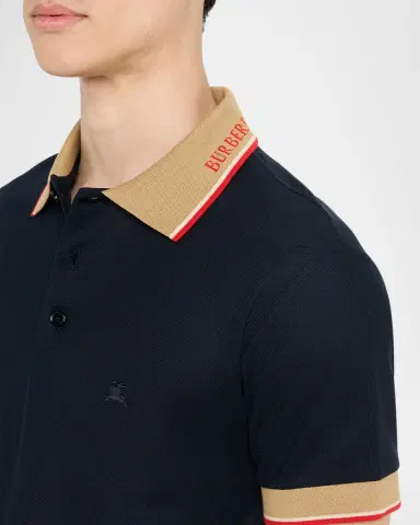 Burberry Men's Cotton Logo-Collar Polo Shirt | Thumbnail 4 Burberry Men's Cotton Logo-Collar Polo Shirt | Thumbnail 4