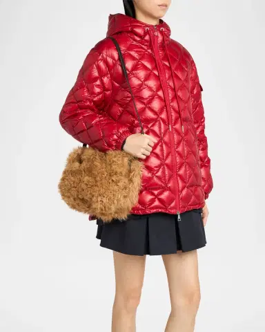Moncler Micro Caradoc Shearling Tote Bag | Thumbnail 2 Moncler Micro Caradoc Shearling Tote Bag | Thumbnail 2
