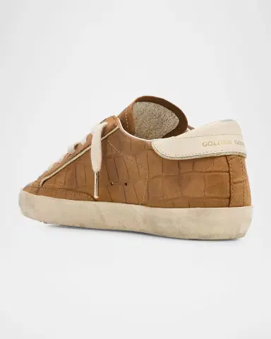 Golden Goose Super-Star Croco Leather Low-Top Sneakers | Thumbnail 3 Golden Goose Super-Star Croco Leather Low-Top Sneakers | Thumbnail 3