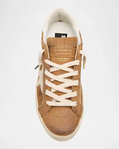 Golden Goose Super-Star Croco Leather Low-Top Sneakers | Thumbnail 6 Golden Goose Super-Star Croco Leather Low-Top Sneakers | Thumbnail 6