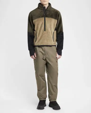 Moncler Grenoble Men's Velvet Partial Zip Pullover | Thumbnail 2 Moncler Grenoble Men's Velvet Partial Zip Pullover | Thumbnail 2