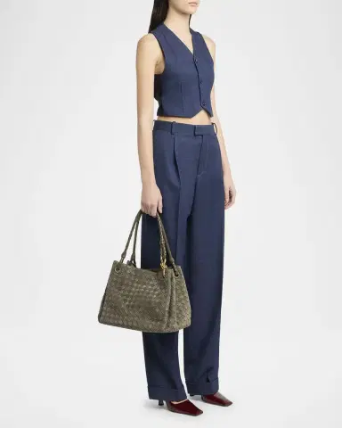 Bottega Veneta Large Parachute Suede Shoulder Bag | Thumbnail 4 Bottega Veneta Large Parachute Suede Shoulder Bag | Thumbnail 4