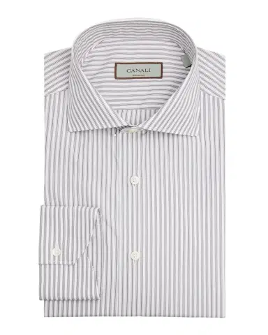 Canali Men 's Classic-Fit Stripe Cotton Dress Shirt | Thumbnail 1 Canali Men 's Classic-Fit Stripe Cotton Dress Shirt | Thumbnail 1