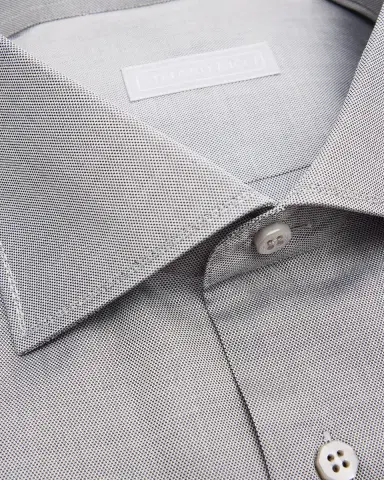 Stefano Ricci Men's Oxford Cotton Spread Collar Dress Shirt | Thumbnail 2 Stefano Ricci Men's Oxford Cotton Spread Collar Dress Shirt | Thumbnail 2