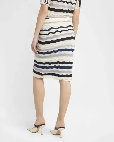 Bottega Veneta Zigzag Striped Knitwear Skirt | Thumbnail 3 Bottega Veneta Zigzag Striped Knitwear Skirt | Thumbnail 3