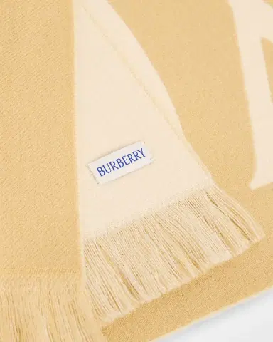 Burberry Men's Wool Logo B-Shield Scarf | Thumbnail 3 Burberry Men's Wool Logo B-Shield Scarf | Thumbnail 3