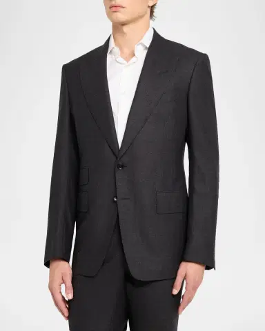 TOM FORD Men 's Shelton Wool Prince of Wales Suit | Thumbnail 4 TOM FORD Men 's Shelton Wool Prince of Wales Suit | Thumbnail 4
