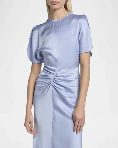Victoria Beckham Gathered Waist Midi Dress | Thumbnail 5 Victoria Beckham Gathered Waist Midi Dress | Thumbnail 5