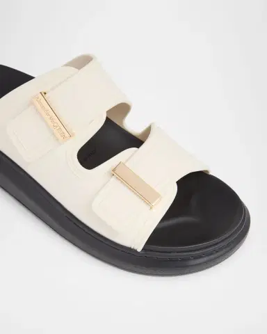 Alexander McQueen Double Band Slide Sandals | Thumbnail 4 Alexander McQueen Double Band Slide Sandals | Thumbnail 4