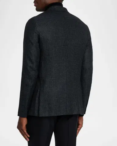 ZEGNA Men's Prince of Wales Notch-Lapel Sport Coat | Thumbnail 3 ZEGNA Men's Prince of Wales Notch-Lapel Sport Coat | Thumbnail 3