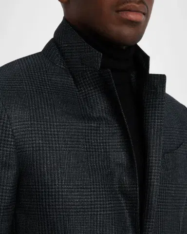 ZEGNA Men's Prince of Wales Notch-Lapel Sport Coat | Thumbnail 7 ZEGNA Men's Prince of Wales Notch-Lapel Sport Coat | Thumbnail 7